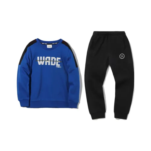 LINING YOUNG Повседневная спортивная одежда Sports Life Collection Кристально-синий Новый стандартный черный Детский