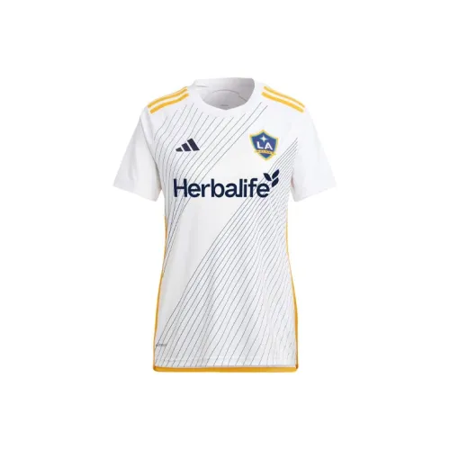 Adidas LA Galaxy 24 25 Дом Джерси Футбол Джерси Фанатская версия Лос-Анджелес Галактический Дом Женская Белая