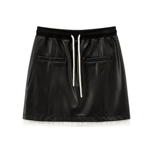 CHUU Повседневные короткие юбки Женские Черный