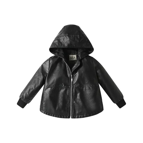 Куртки Пальто The panda is round Черный для детей 3-7 лет