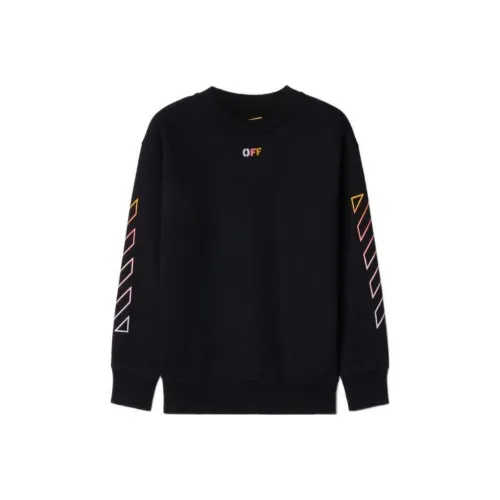 OFF Белый Свитшот Обычный крой Детский Черный