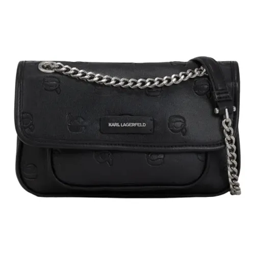 KARL LAGERFELD IKON Полиуретан Плечевая сумка Женская Черная