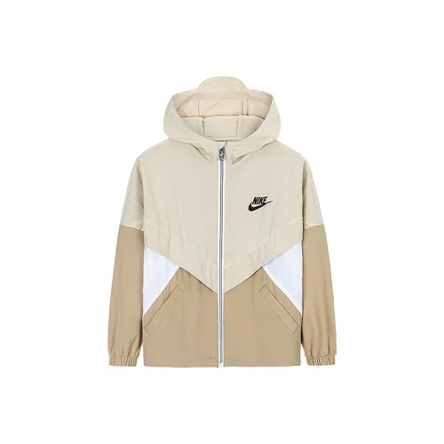 nike Куртки Пальто Белый песок Дети Возраст 3-7 лет