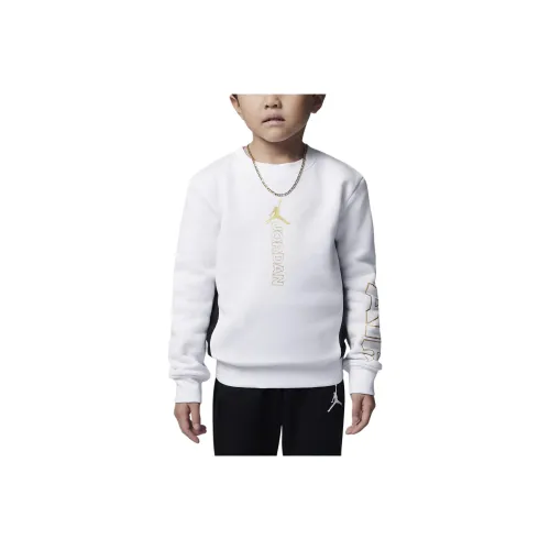 JORDAN HOLIDAY SHINE Воздух Crew Белый Kids Свитшоты