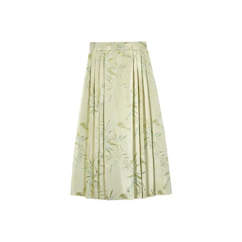 Pumpkin Valley Повседневный Длинный Юбка Женские Golden Бамбук