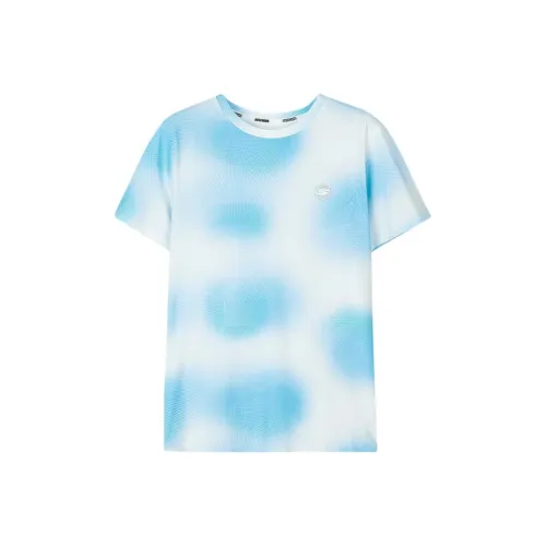 Skechers T-Shirt Рендеринг Синий Белый Градиент Подростки