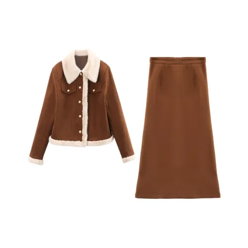 A paradise for awakening Комплект с юбкой Женские Кофе