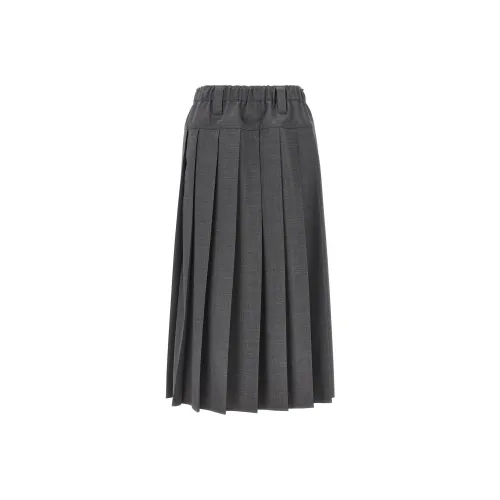 BRUNELLO CUCINELLI Повседневный Длинный Юбка Женская Серый