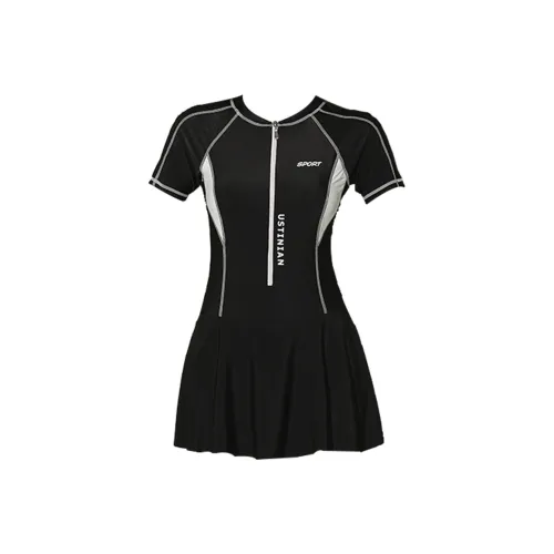 HAOZHILANG Черный Женские Купальники One Piece