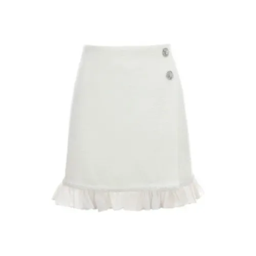 AIVEI Повседневные короткие юбки Женские Экрю