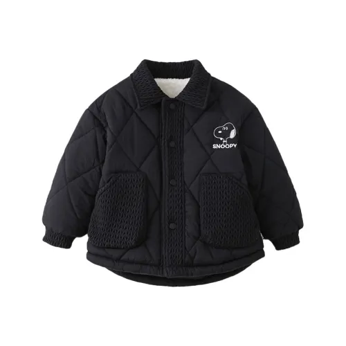 SNOOPY Хлопковый пуховик Черный для детей 3-7 лет