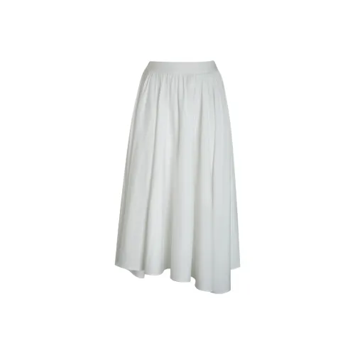 Little Pull Повседневный Длинный Юбка Женская Белая