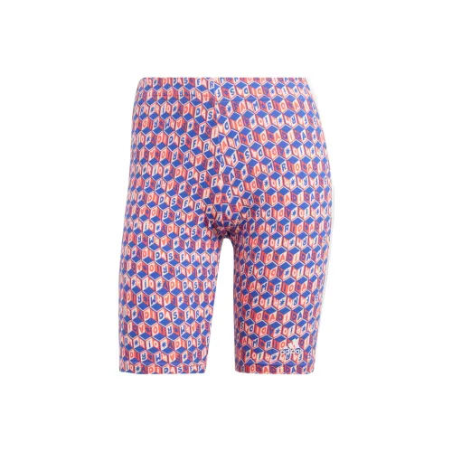 Adidas x FARM RIO Велосипед Шорты Велосипедные Штаны и Шорты Женские Красный Синий Многоцветный