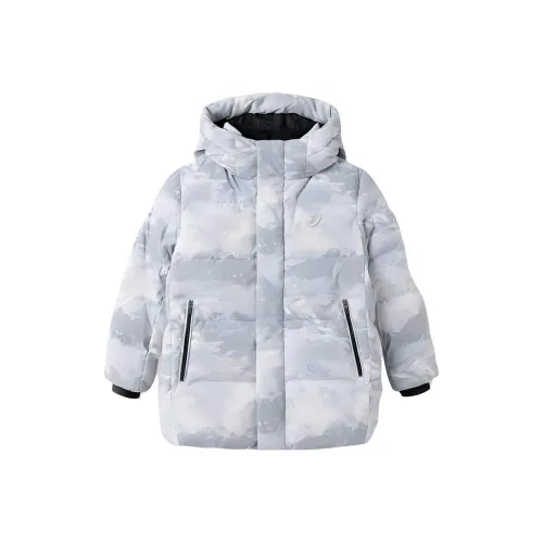 Asics Пуховик Серый Белый Подростки