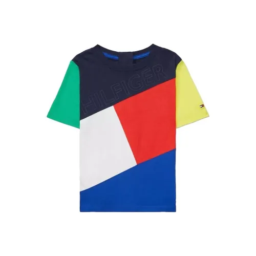 Tommy Hilfiger Детская одежда Seated Форма Colorblock Флаг T Рубашка T Рубашка Детская Многоцветная