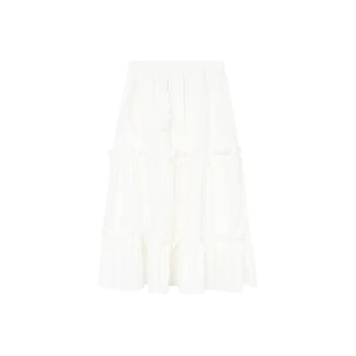 XINBANGBANG Повседневная длинная юбка женская абрикосовая