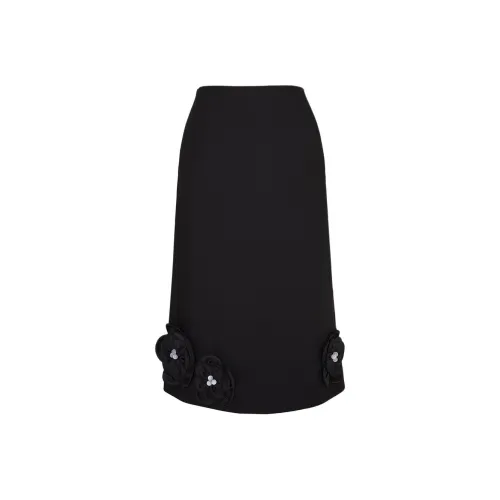 CatPunch Повседневный Длинный Юбка Женские Черный