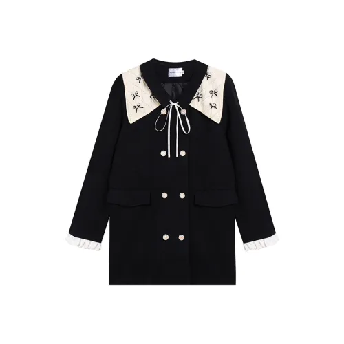 Ice cream and whale Черная Женская Униформа