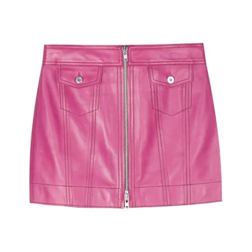 STAND STUDIO SS24 Кожаная короткая юбка для женщин цвет орхидейный фиолетовый
