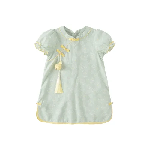 DAVE BELLA Детское платье из серии From The Eastern Series с лотосовым принтом