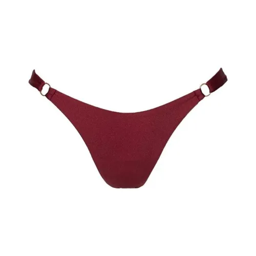 PRINCESS POLLY KENNEDIE SHINE HIGH Cut Кольцо Bikini Bottoms Плавки Женские Burgundy Бургунди
