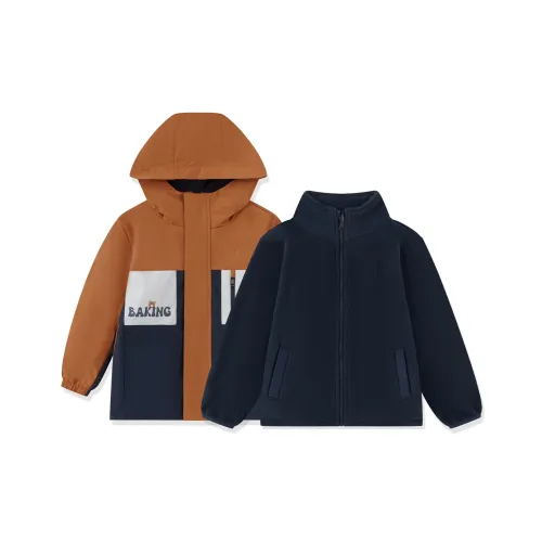 QIAODAN Куртки Пальто Охра Нова Синий Дети Возраст 3-7 Лет