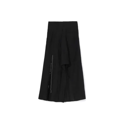 Yohji Yamamoto Черные Женские Повседневные Длинные Юбки