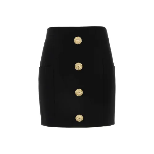 BALMAIN Черные Женские Повседневные Короткие Юбки
