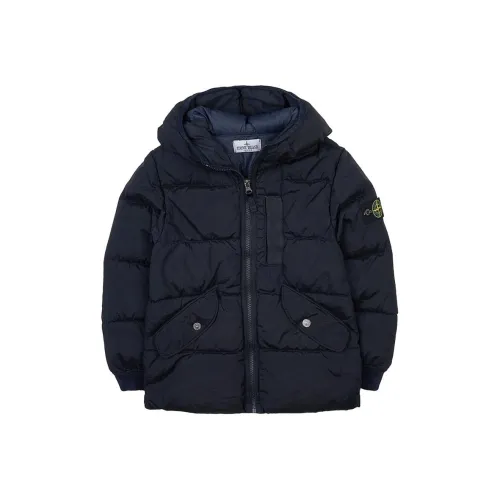 STONE ISLAND Синие Детские Утеплённые Куртки