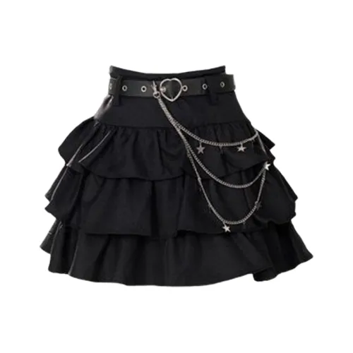 FEIERDAOSHANGDEMAO Повседневные короткие юбки Женские Черный