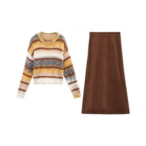 A paradise for awakening Комплект с юбкой Женские Кофе