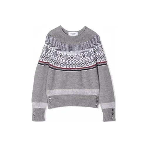 THOM BROWNE Светло-серый Kids Свитеры