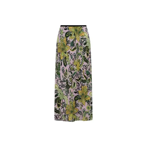 DVF Diane Von Furstenberg SS24 Повседневный Длинный Юбка Женская Мятно-Зеленая