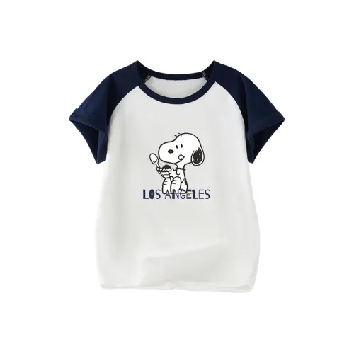 Снупи Темно-синие Детские Футболки