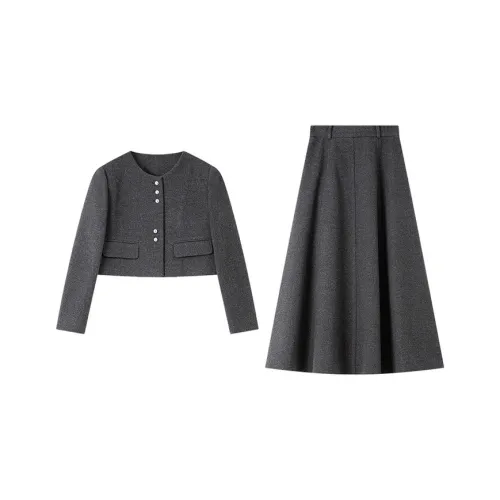 VIMLY Комплект с юбкой Женские Темно-серый