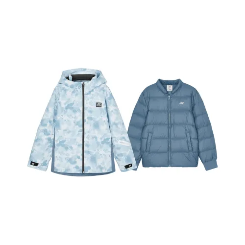 Skechers Пуховик Серый Звездное небо Снег Сцена Подростки