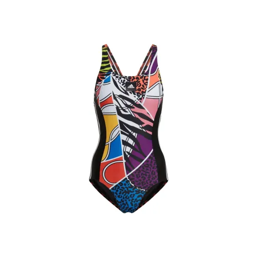 Adidas One Piece Купальник Женский Оранжевый Желтый Черный Белый