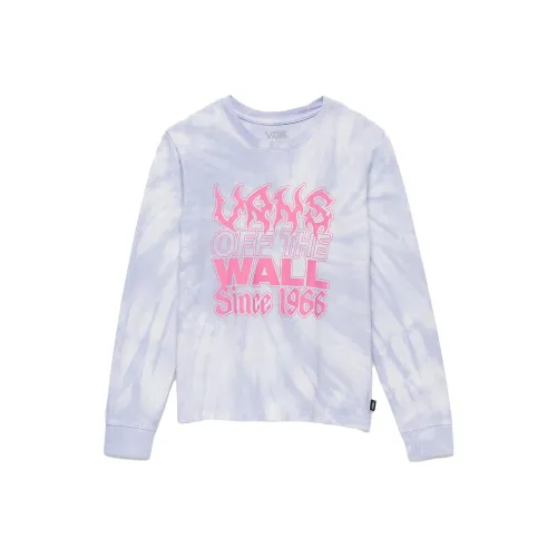 Vans Детская одежда Manic Type Boyfriend Длинный рукав Т-рубашка Т-рубашка Детская Лаванда