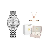 Стальной браслет, натуральный белый [Корона, коробка]