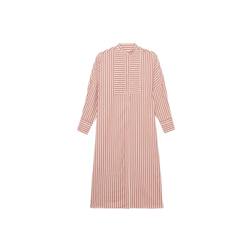 INES DE LA FRESSANGE Длинное платье с длинными рукавами женское красное