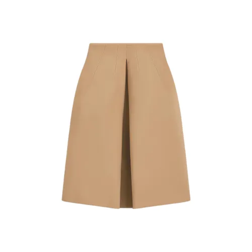 SCANLAN THEODORE Milano Юбка с складками Повседневная Длинная Юбка Женская CAMEL CAMEL