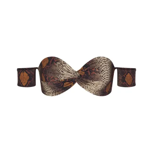 SKIMS Фирменный Плавание Off The Плечо Бикини Топ Бикини Женские Пустыня Знак Змеи Принт