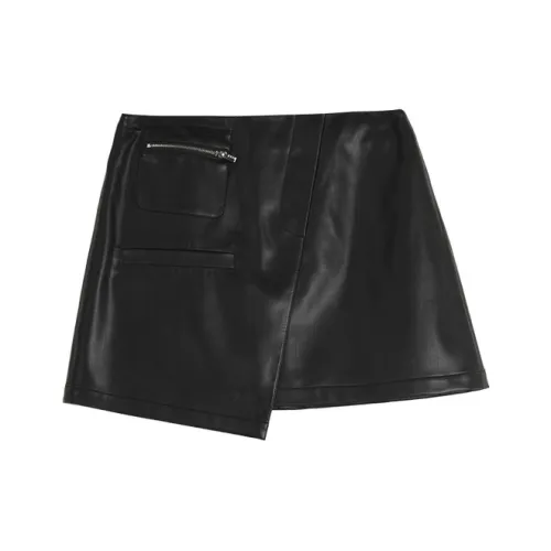 ELLE Повседневные короткие юбки Женские Черный