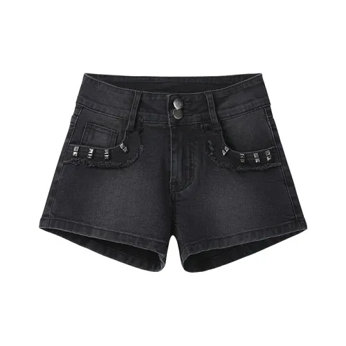 Wen Shan Джинсовые шорты Женские Черные Серые