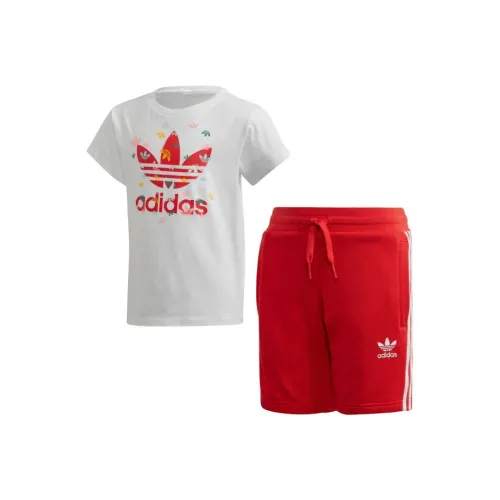 Adidas Originals Повседневная спортивная одежда Белый Красный для детей 3-7 лет