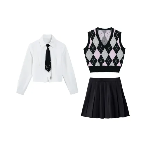 9 Кошачьих Лакомства для Кошек Плиссированная Юбка UNIFORM Набор Женские