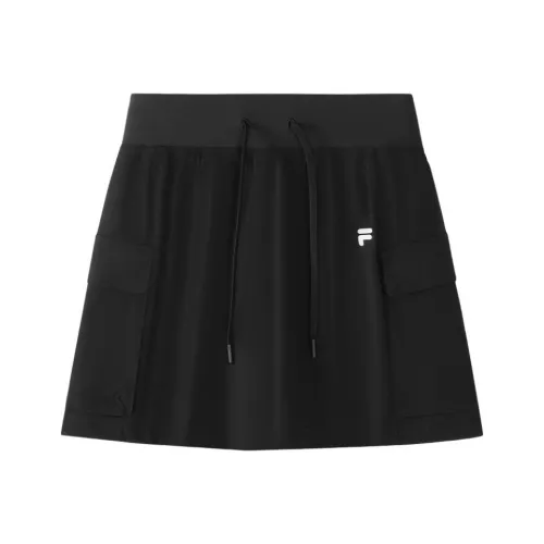 FILA FUSION FOBFUSION LIFE SS25 Повседневная короткая юбка Женская Глубокий черный BK