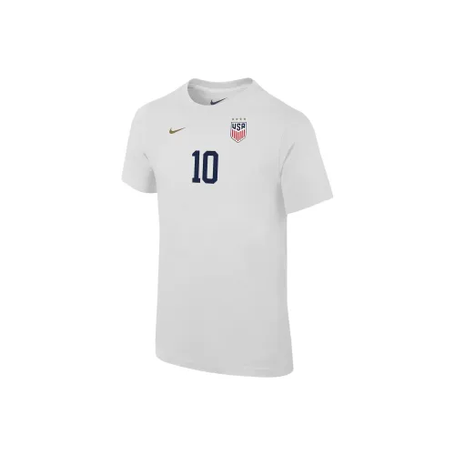 nike Команда США по футболу Олимпийская серия T-рубашка Lindsey Horan USWNT Белый Детский
