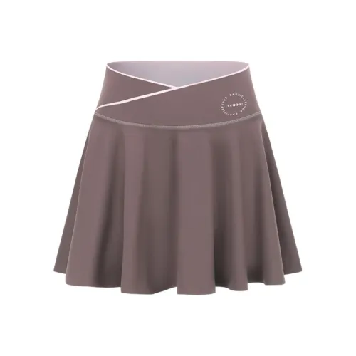 Particle Fever Повседневные короткие юбки Женские Свет Каштаново-коричневый