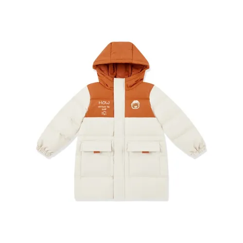 QIAODAN Пуховик Античный фарфор Белый для детей 3-7 лет